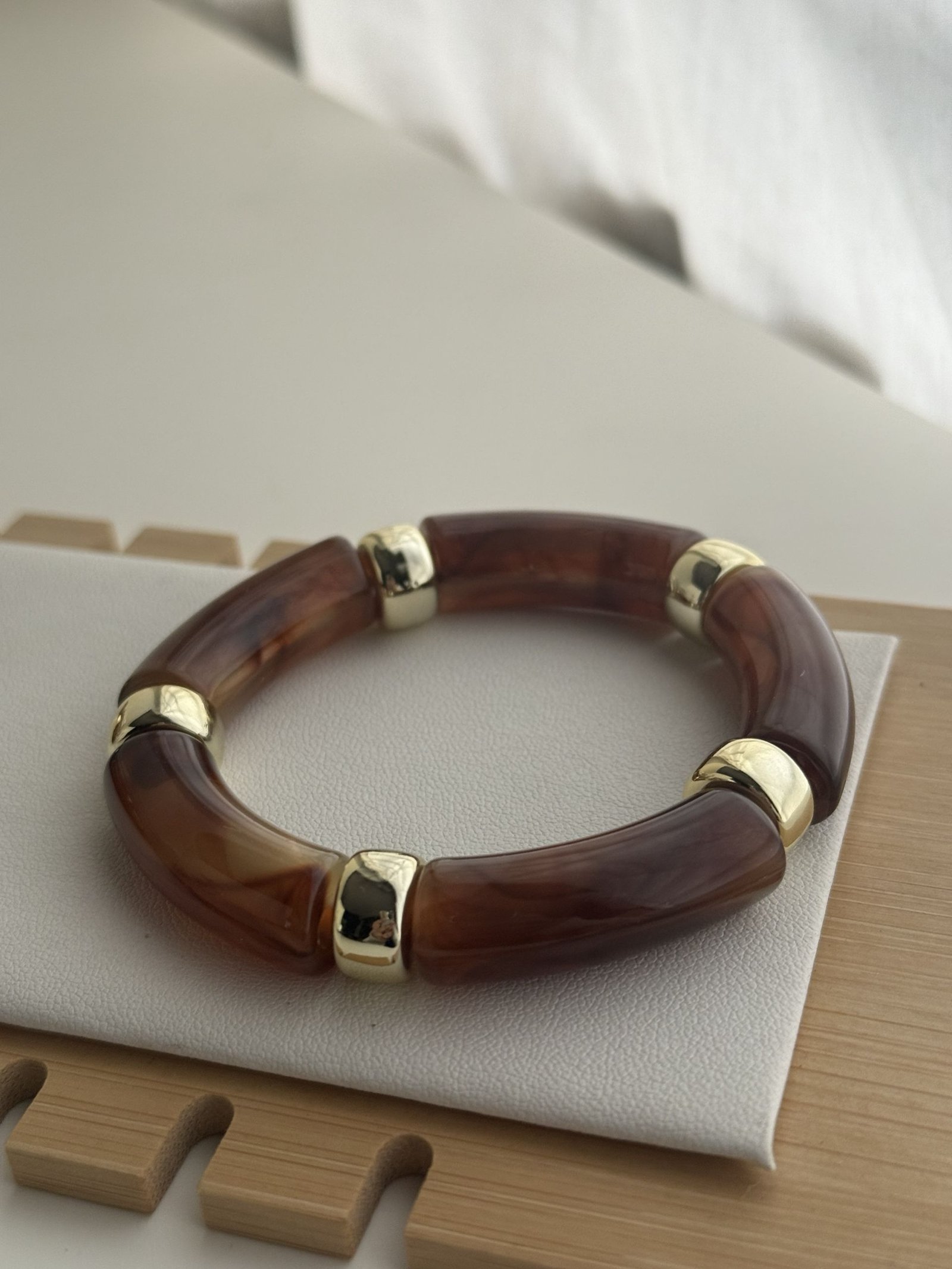 Amber Vein Resin Stretch Cuff