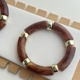 Amber Vein Resin Stretch Cuff