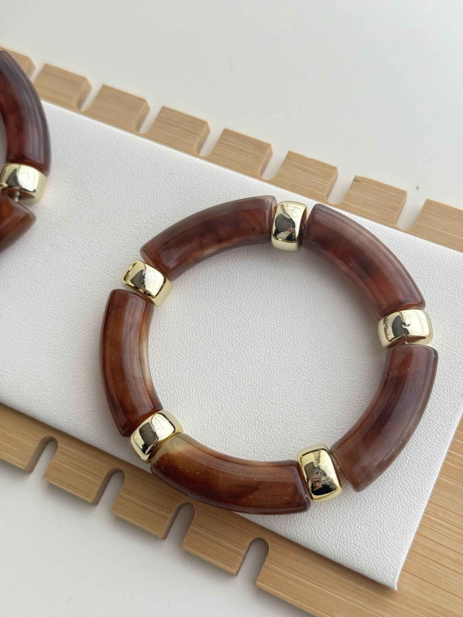 Amber Vein Resin Stretch Cuff