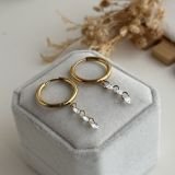 Celestia Triple Drop Huggie Earrings