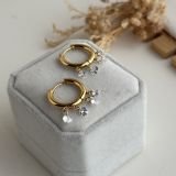 Aurora Quad Drop Huggie Earrings