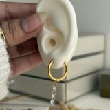 Celestia Triple Drop Huggie Earrings