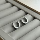 Amora Screw Pavé Hoop Earrings