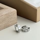 Amora Screw Pavé Hoop Earrings