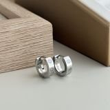 Amora Screw Pavé Hoop Earrings