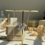 Aurelle Swan Pavé Necklace