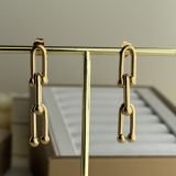 U-Link Drop Chain Earrings