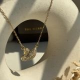 Aurelle Swan Pavé Necklace