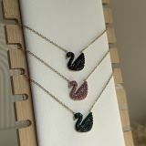 Aura Swan Pavé Necklace