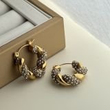 Aurelia Twist Pavé Hoops