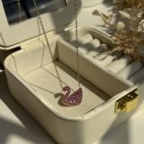 Aura Swan Pavé Necklace