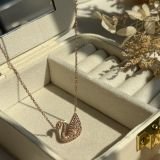 Celestine Swan Pavé Necklace