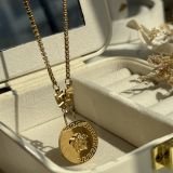 Aurex Medallion Greca Necklace