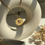 Aurex Medallion Greca Necklace