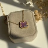 Aureline Chrome Clover Necklace