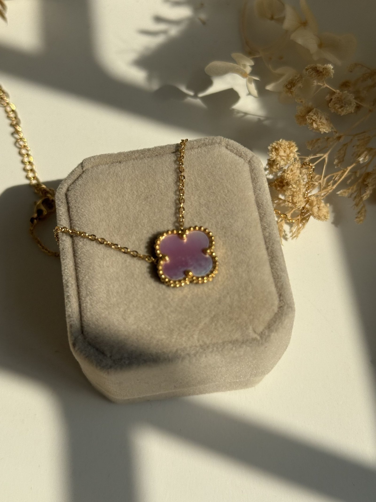 Aureline Chrome Clover Necklace