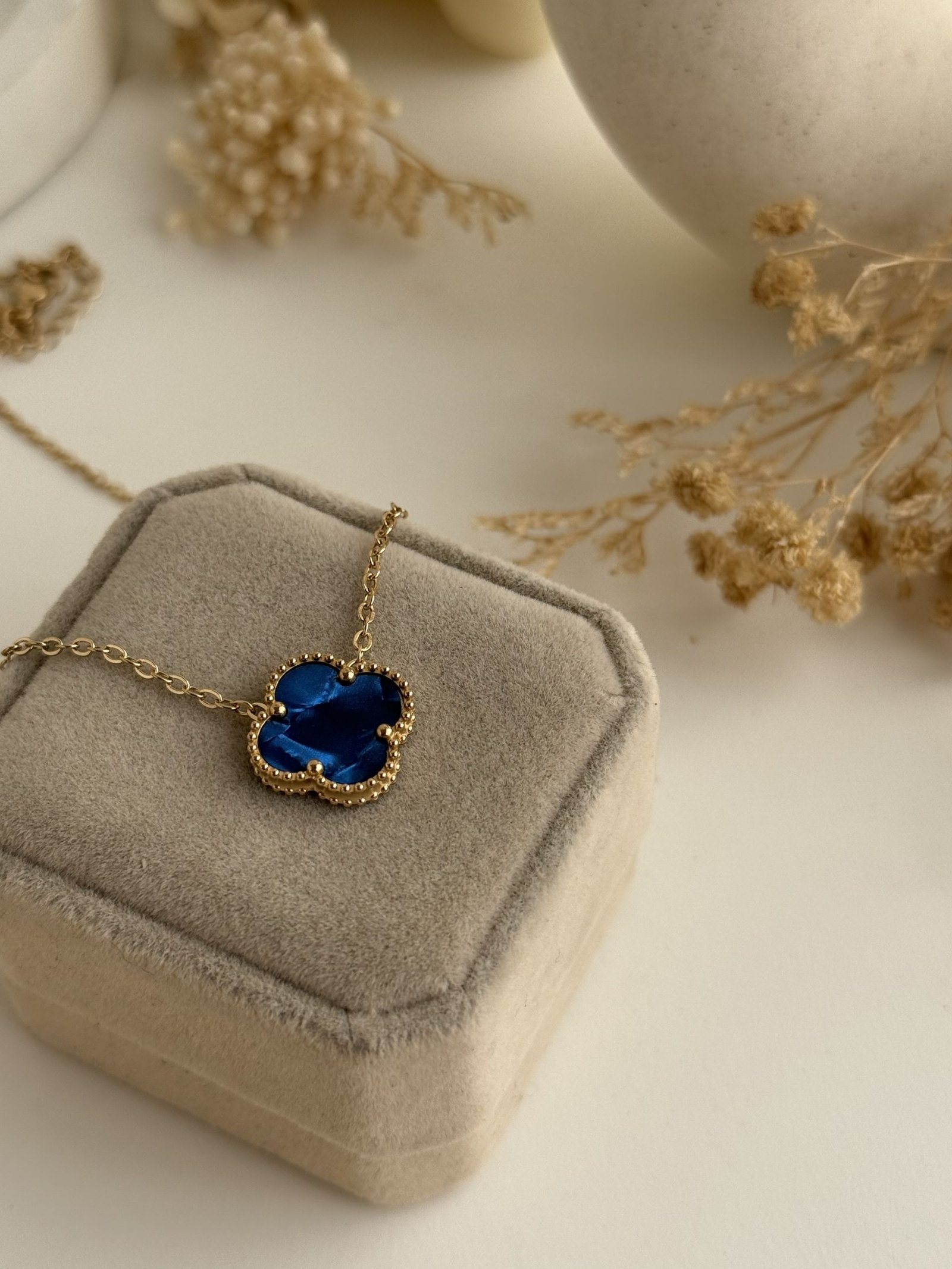Aureline Chrome Clover Necklace