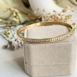 Lunara Diamond Line Bangle