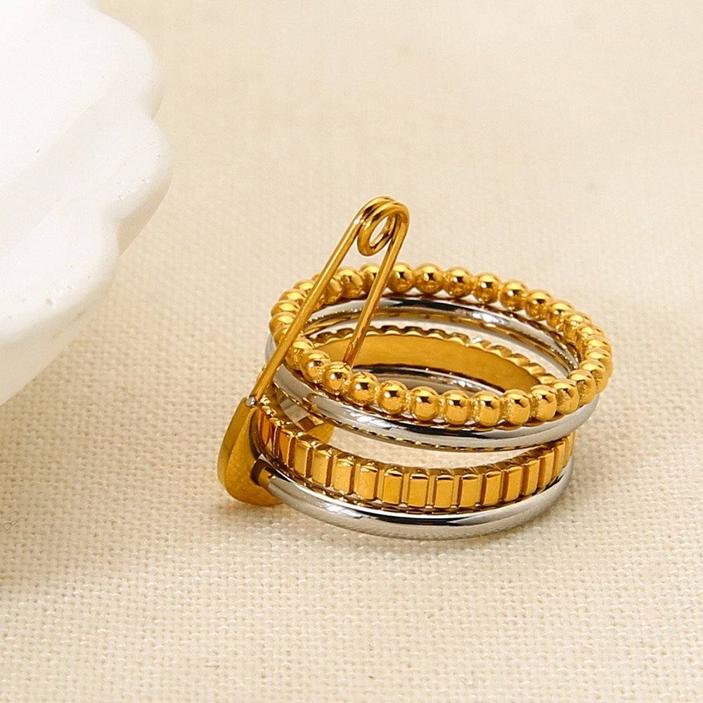 Celestia Quad Layer Stack Ring