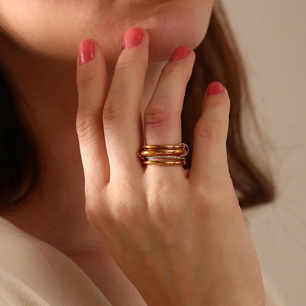 Christabel Quadra Stack Ring