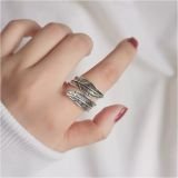 Feather Wrap Open Ring