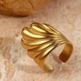 Sculpted Wave Open Ring