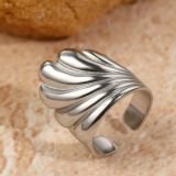 Sculpted Wave Open Ring