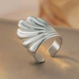 Sculpted Wave Open Ring