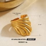 Sculpted Wave Open Ring