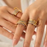 Aurora Quad Diamond Stack Ring