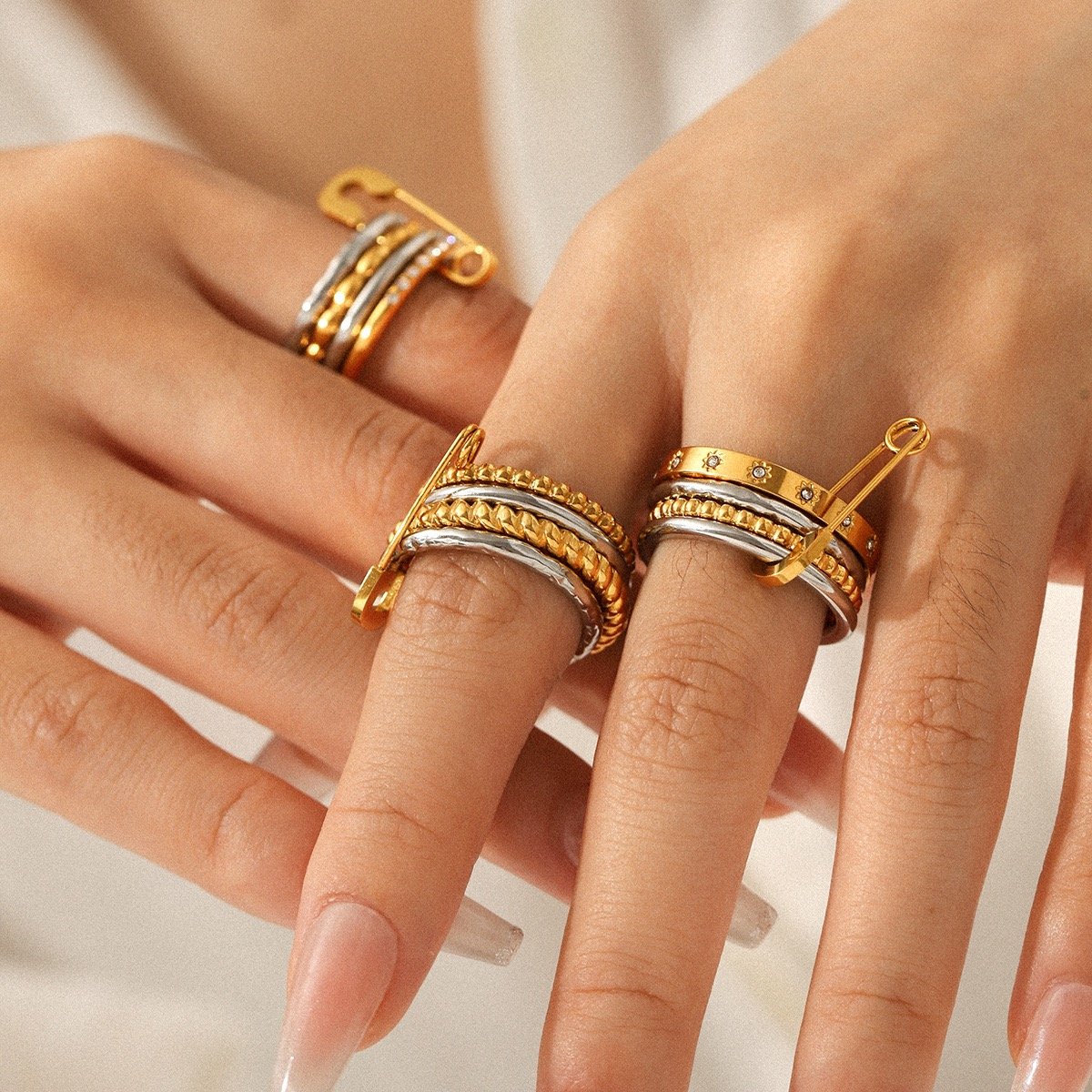 Aurora Quad Diamond Stack Ring