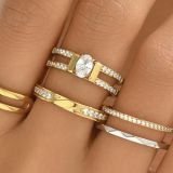 Celestia Twin Halo Ring