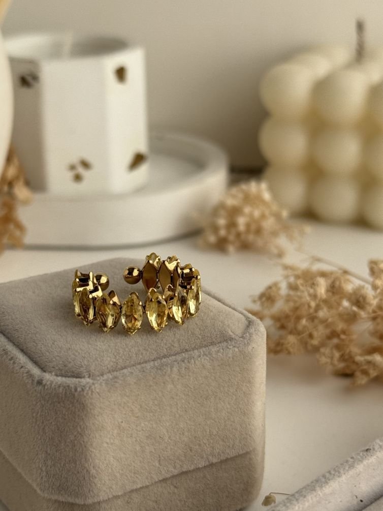 Gema Prism Adjustable Crystal Ring