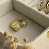 Pyramid Éclat Open Ring