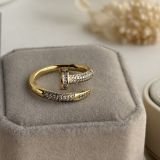 Clou Pavé Bypass Ring