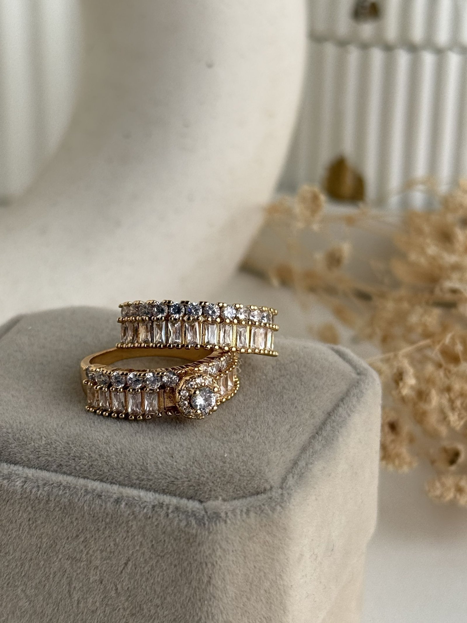 Aurelia Baguette Stack Ring Set