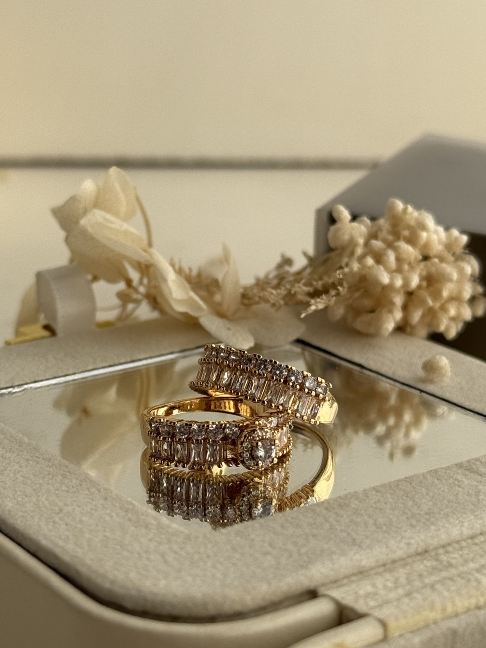 Aurelia Baguette Stack Ring Set