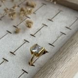 Radiant Square Open Ring