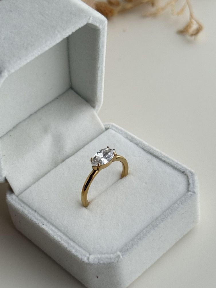 Marquise Aura Solitaire Ring
