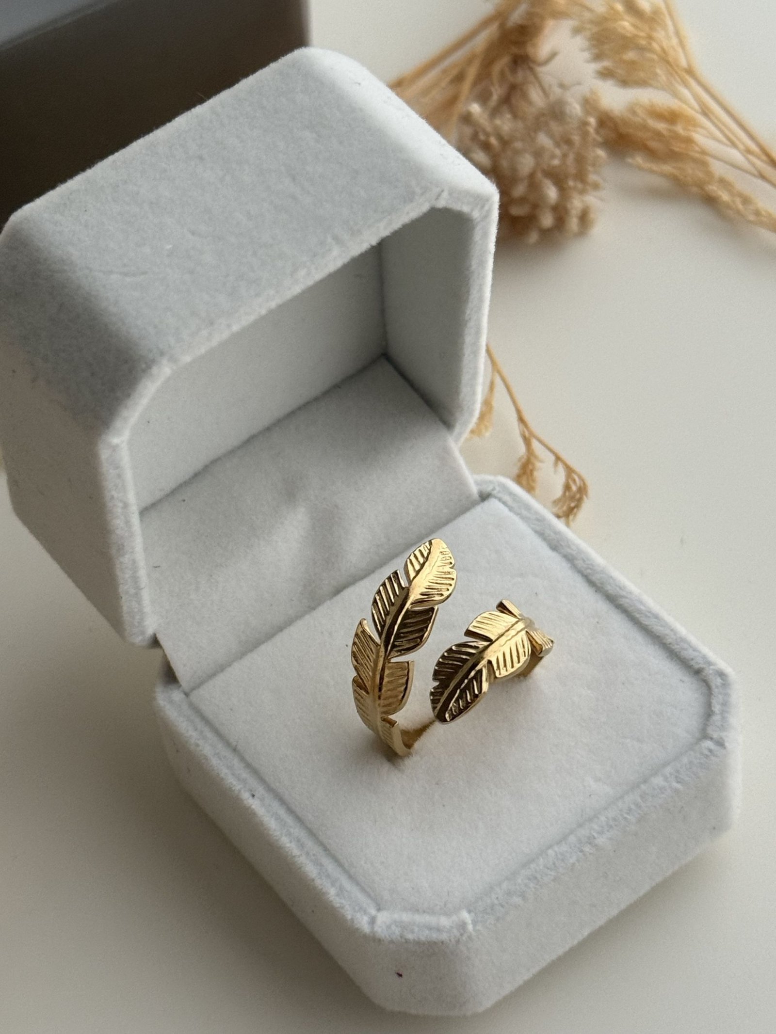 Feather Wrap Open Ring