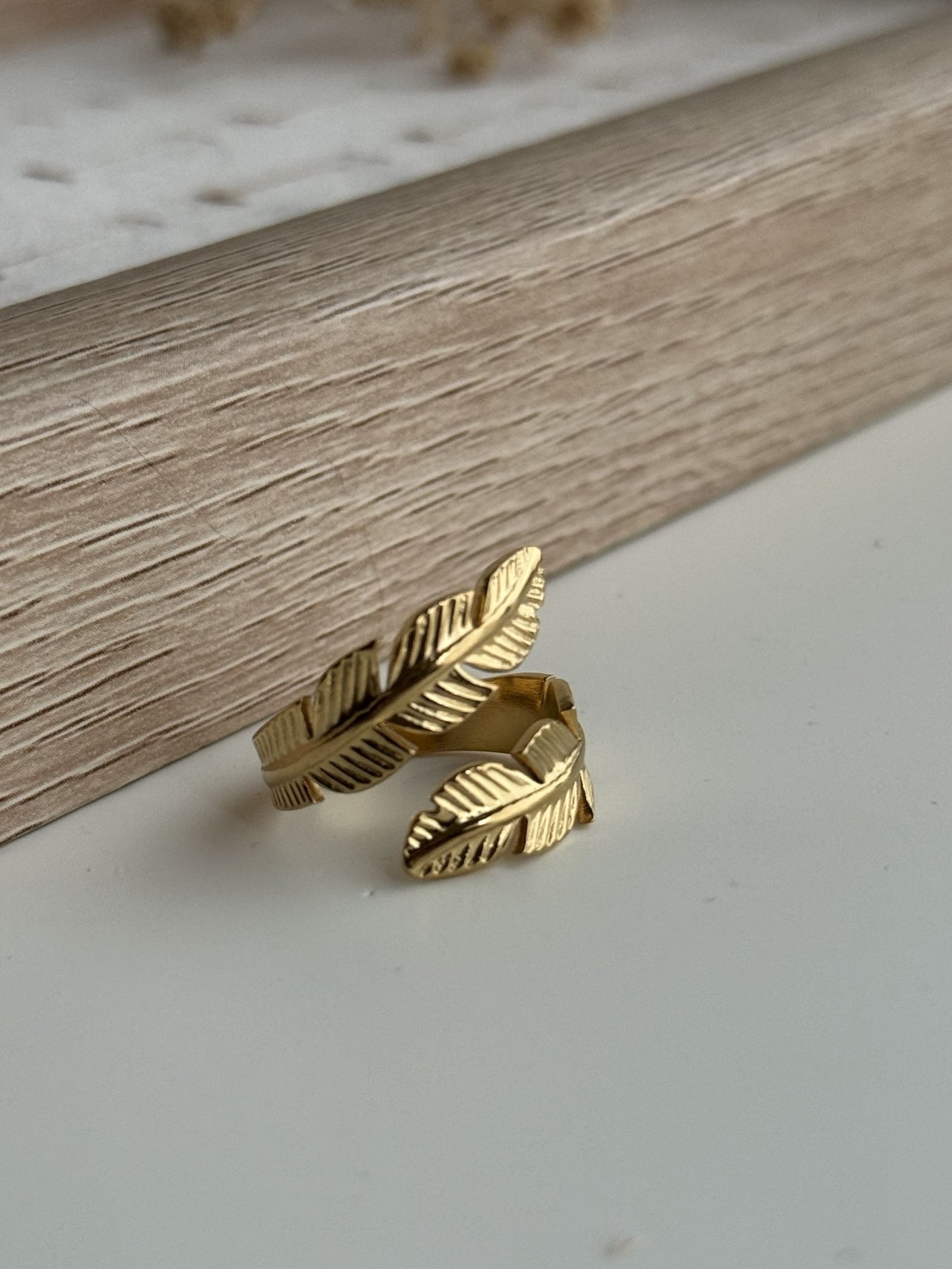 Feather Wrap Open Ring