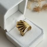Sculpted Wave Open Ring