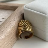 Sculpted Wave Open Ring