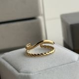 Interwoven Rope Open Ring