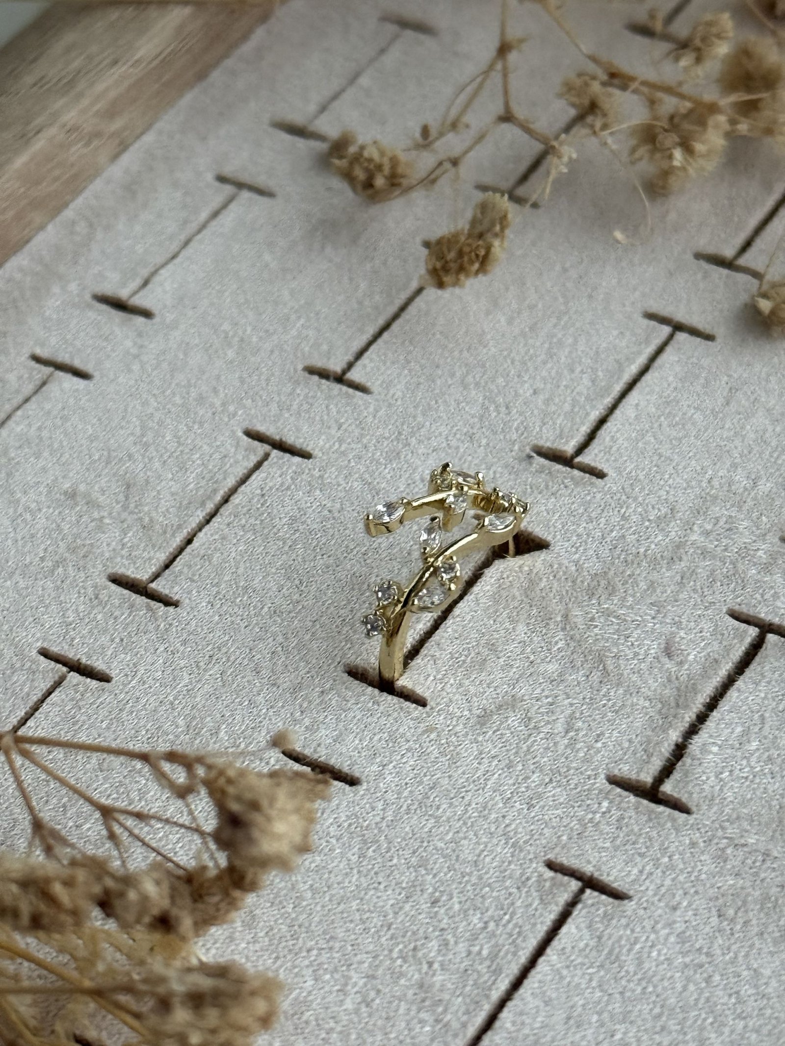 Aurielle Vine Crystal Ring