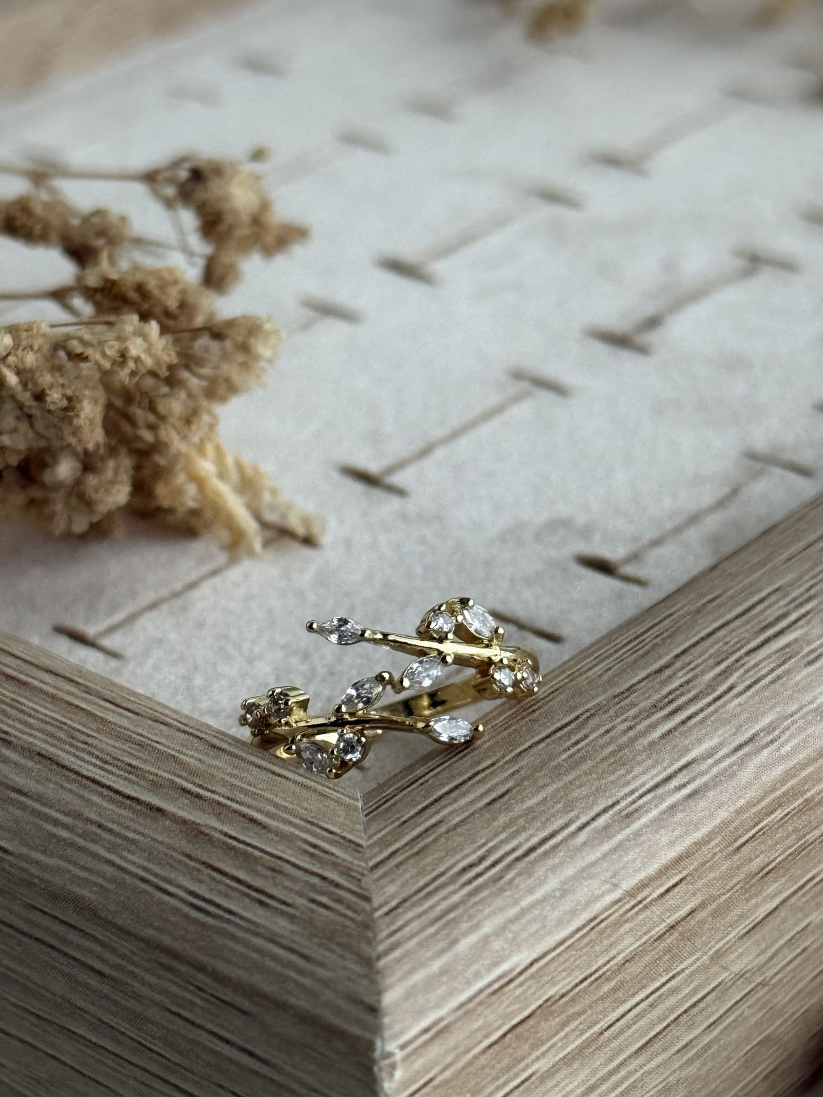 Aurielle Vine Crystal Ring