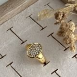 Aurevia Pavé Oval Ring