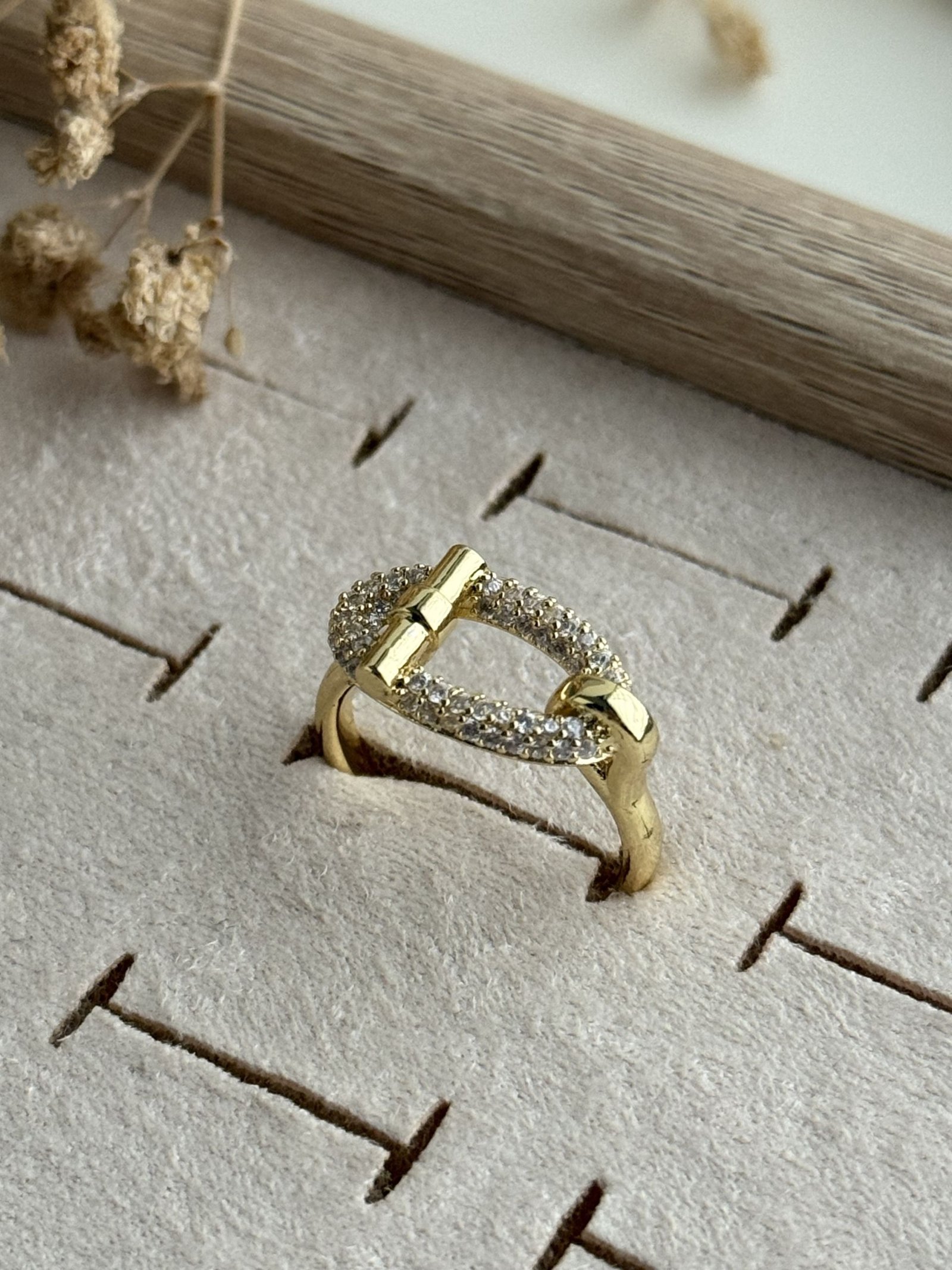 Celestia Oval Pavé Ring