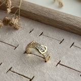 Aurelia Buckle Pavé Ring