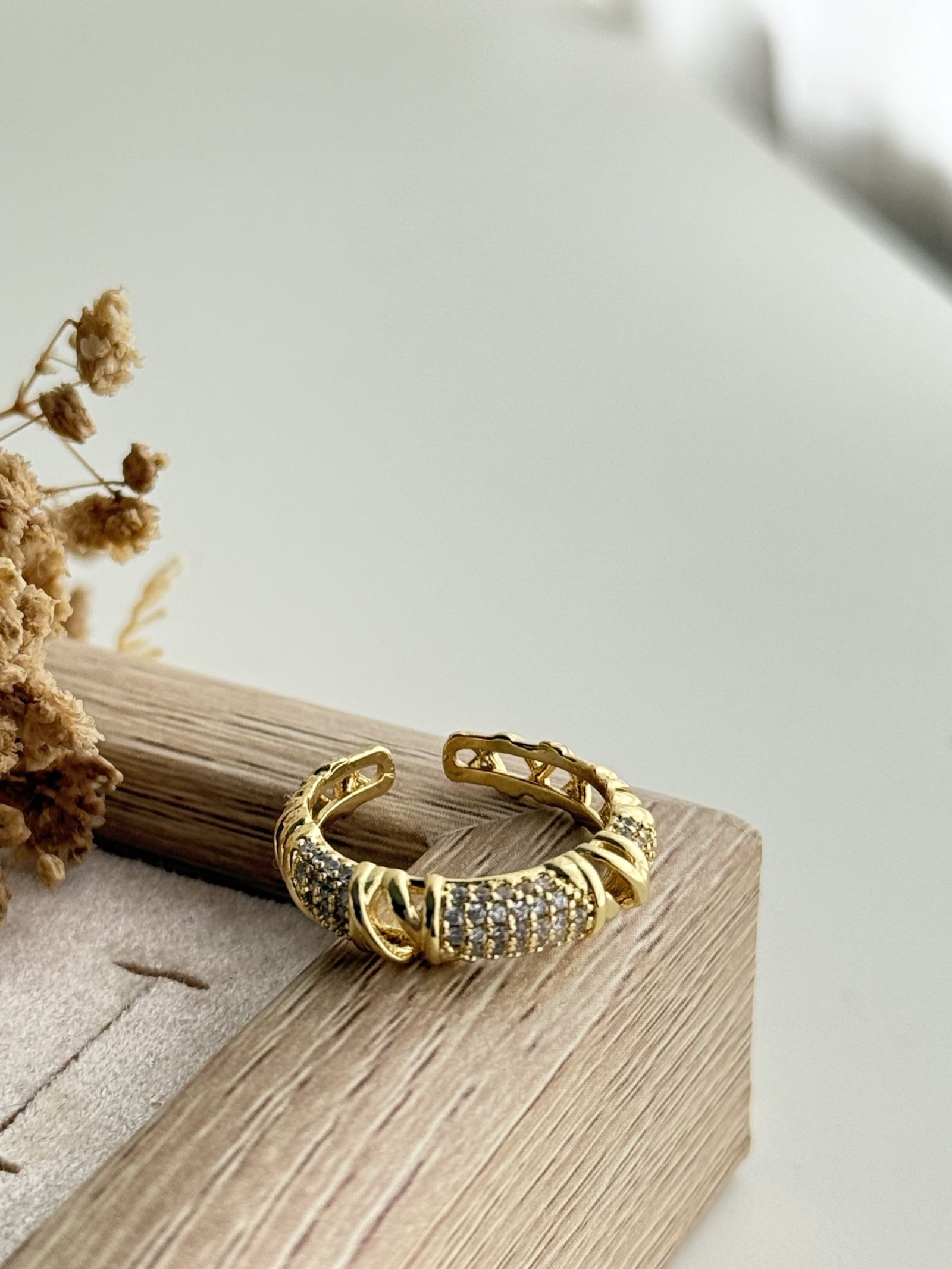 Aurelle Knot Pavé Ring